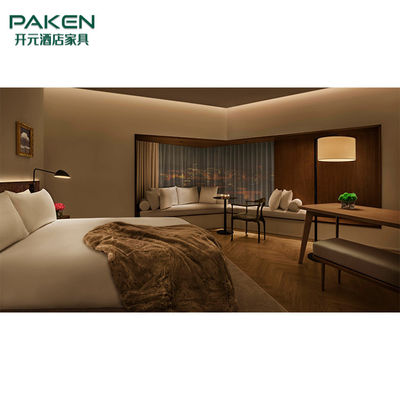 Hotel Guest Room Natural Veneer Hotel Sofa Bed